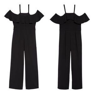Love, Nickie Lew Ruffle Off the Shoulder Jumpsuit